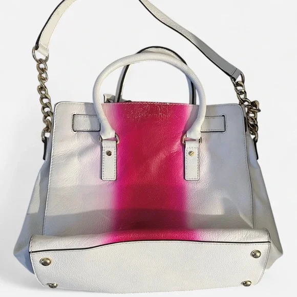 Michael Kors White and Pink Large Shoulder Bag - Picture 3 of 4